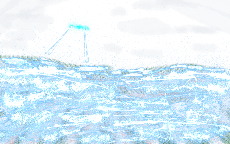 Alien space ship freezes Texas ground with Icy Blue Luke Chapter 7 Lasers