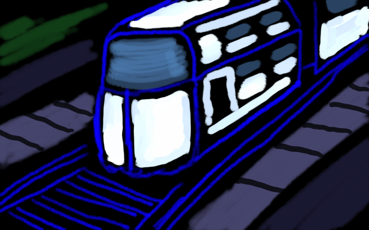 Urban Train White Pain on outside